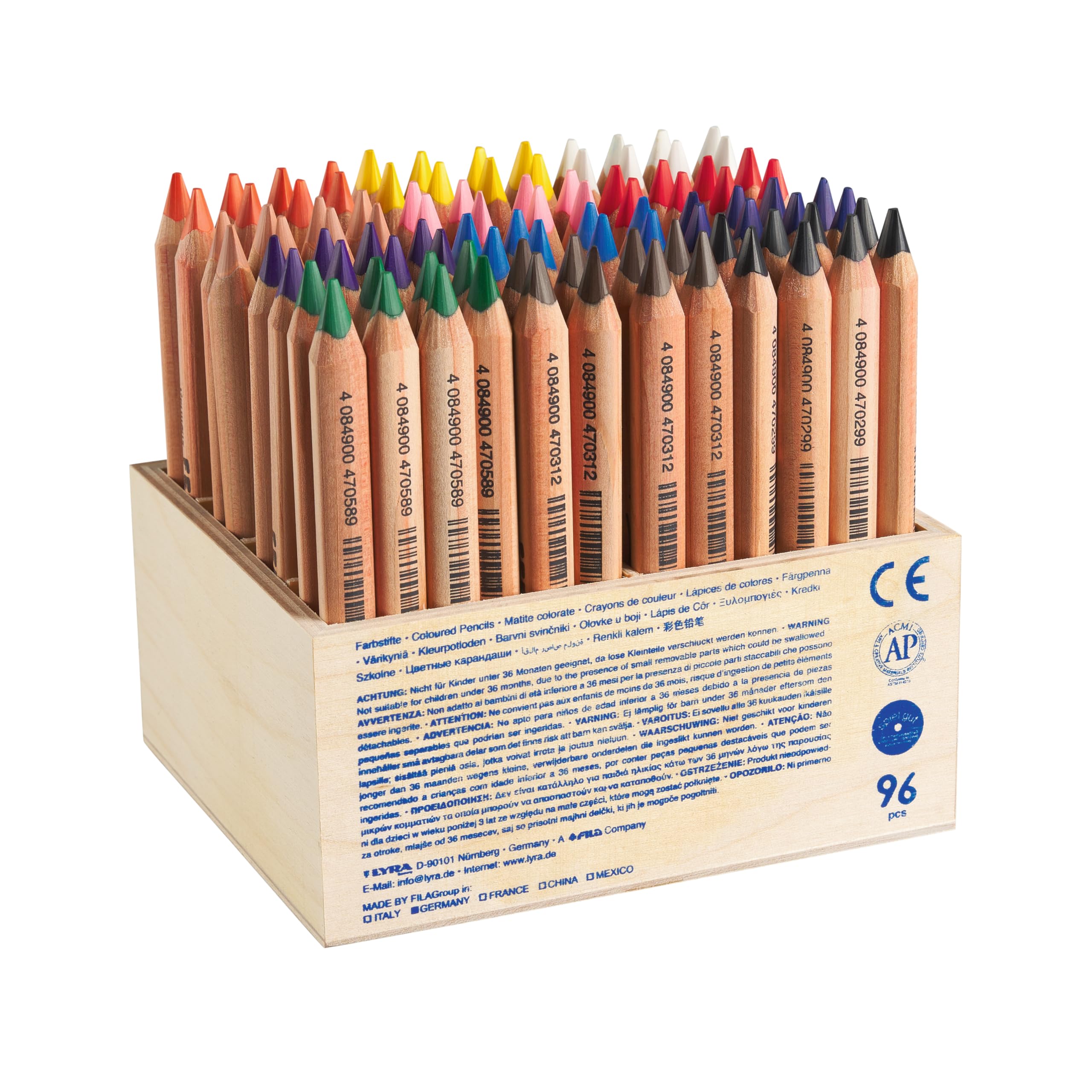 LYRA Super Ferby 12 Lápices De Colores - Triangular, Gruesos Y Naturales, Estuche Cartón, Aprobados Por Profesores Waldorf