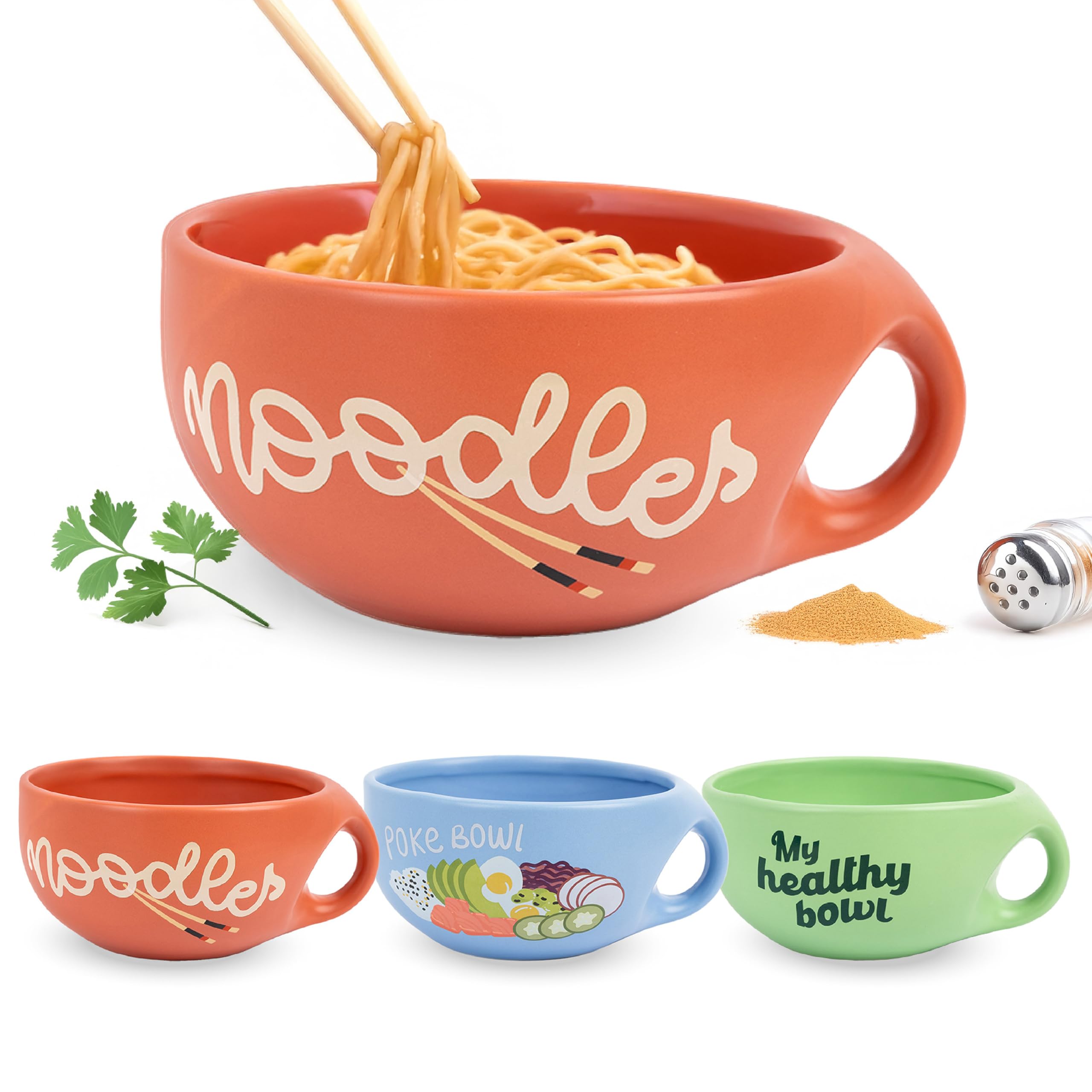 Fisura – Original Ramen Bowl Noodles. 680 ml Japanese-Style Soup Bowl. Made of Ceramic for Ramen, Pho, Udon and Soba. 19.5 cm x 8.5 cm