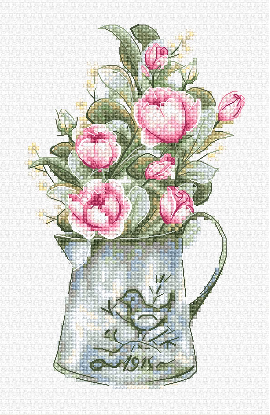 Luca-S Cross Stitch Kit Bouquet with Roses, B7006