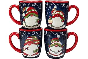 Certified International Holiday Magic Gnomes Christmas Mugs Set