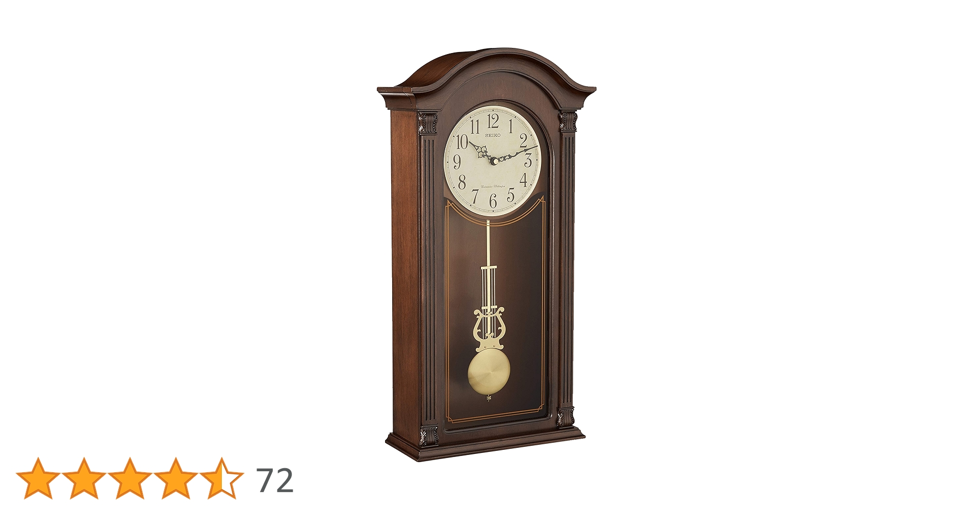 Amazon.co.jp: セイコーゴールドトーン&アーチ型壁掛け時計