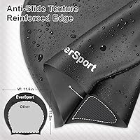 Vista 6 de EverSport Gorro de natación grande para trenzas y rastas, gorro de natación de silicona impermeable para mujeres y hombres que mantiene el cabello