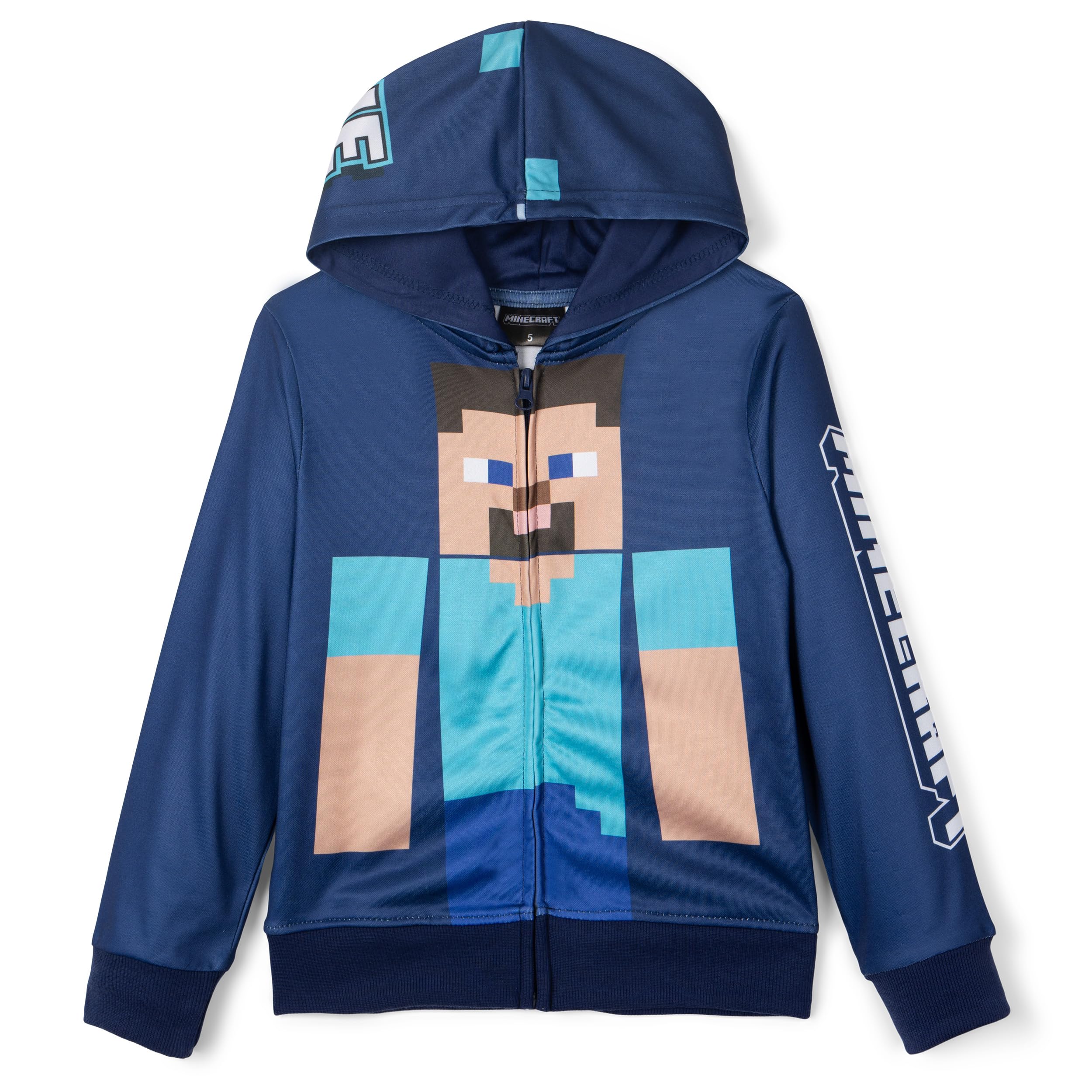 Minecraft Fleece Zip Up Hoodie Toddler to Big Kid Sizes (4-18-20)
