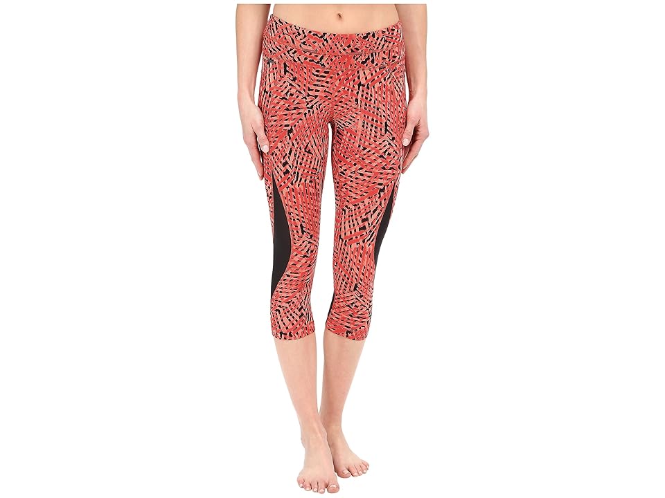 

Lole Run Capris (Ruby Foliage) Women's Casual Pants