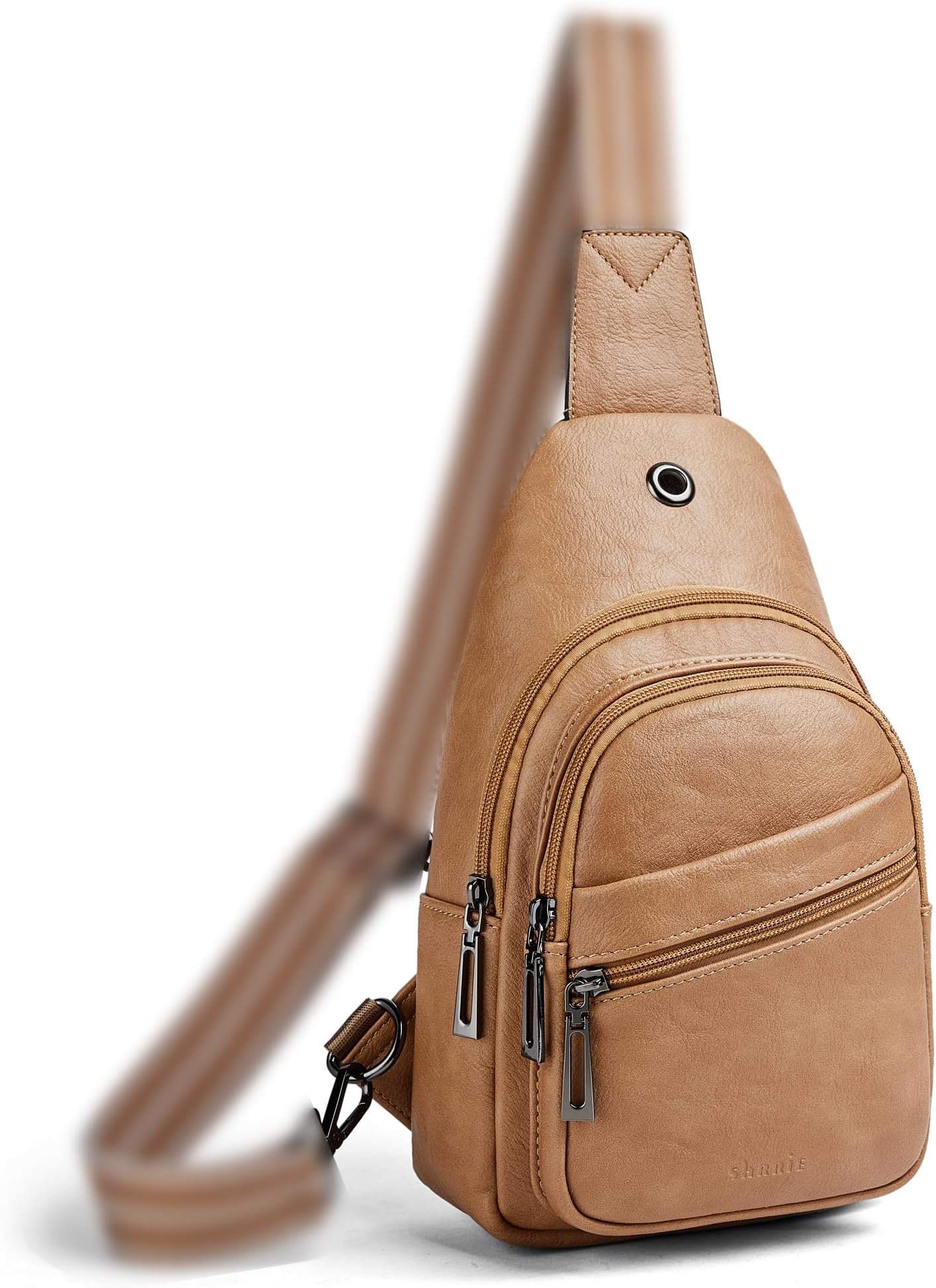 Shrrie Sling Bag Crossbody Bag for Women Vegan Leather Fanny Pack Women Small Travel Purse Chest Waist Bag For Daily Use
