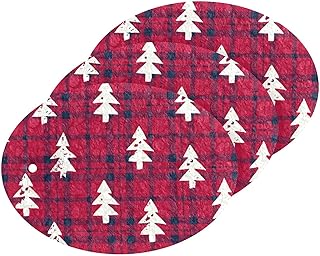 susiyo Red Christmas Plaid Scrub Sponges Multi-Use Scrubbing Sponge for Cleaning Kitchen Washing Dishes & Bathroom (Set of 3)