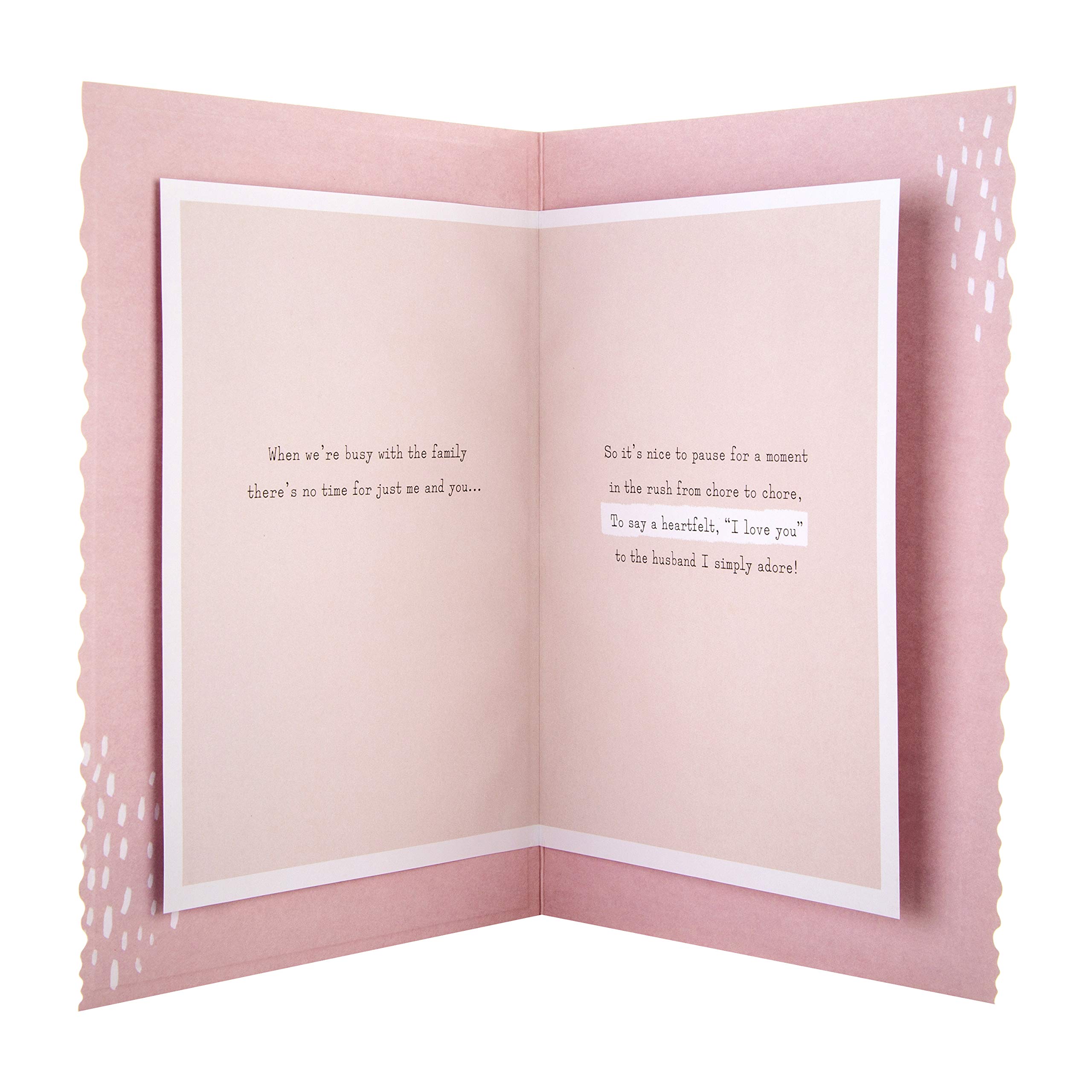 Hallmark Biglietto D'Auguri Per San Valentino Per Marito - Design Cagnolini E Palloncini A Cuore - Cartoncino Con Dettagli Oro E Fiocco - 3