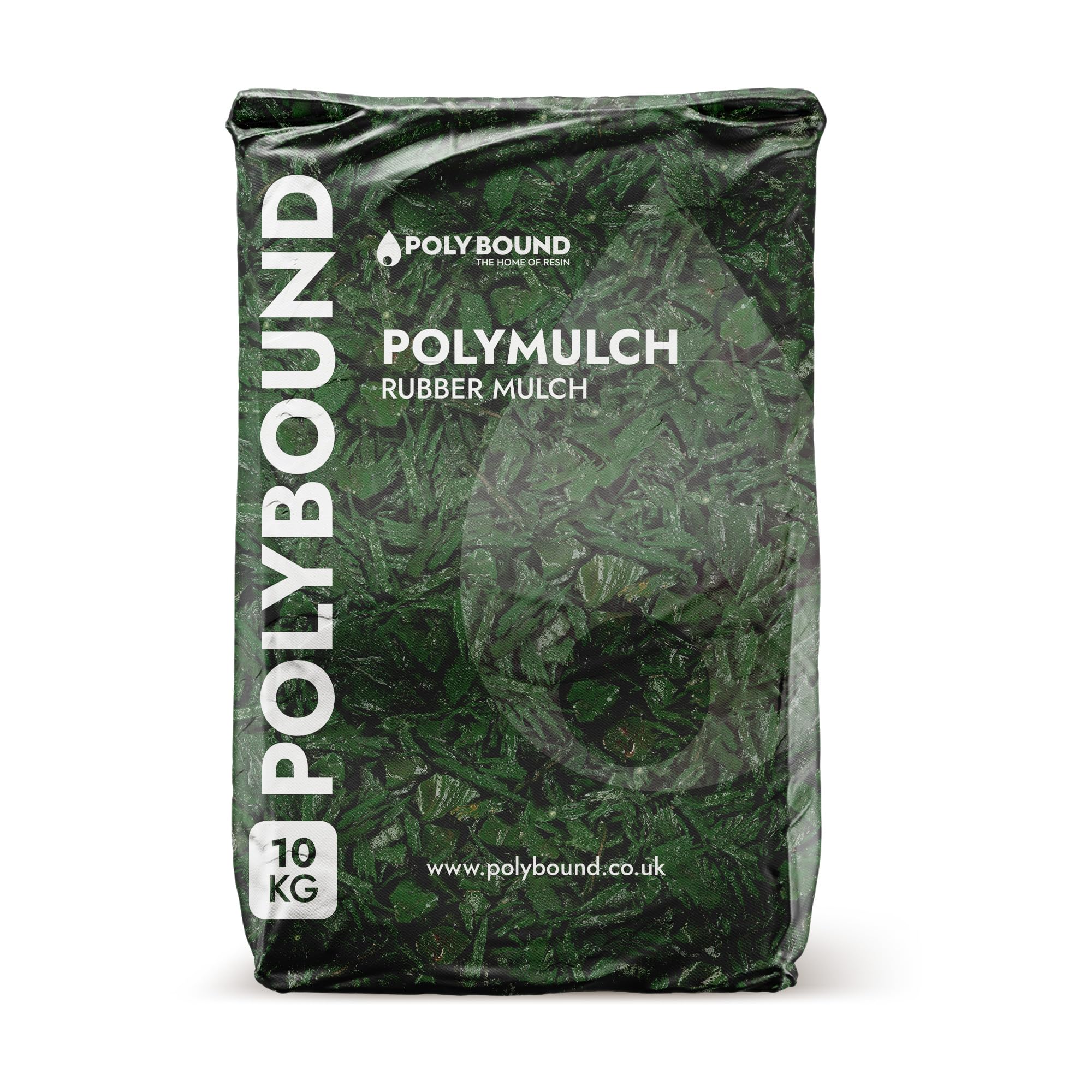 POLYBOUND 10KG Rubber Mulch Chippings(Forest Green) | Child & Pet Safe Garden Mulch for Play Area, Landscaping | Safe Alternative to Wood, Slate, Bark Chippings for Garden | Weatherproof, Weed Control