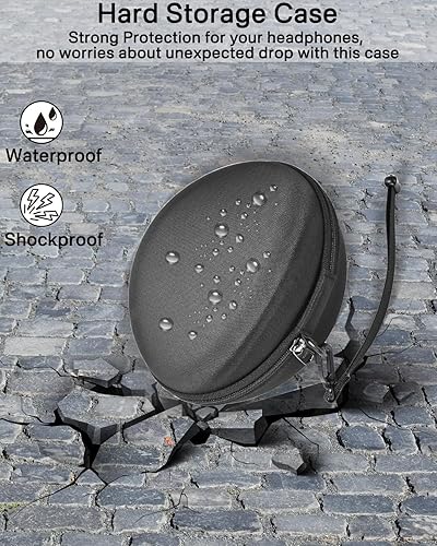 Miniatura 5 de Funda de transporte rígida para viajes compatible con auriculares Skullcandy Crusher sobre la oreja. (Solo la funda, no incluye el dispositivo) -