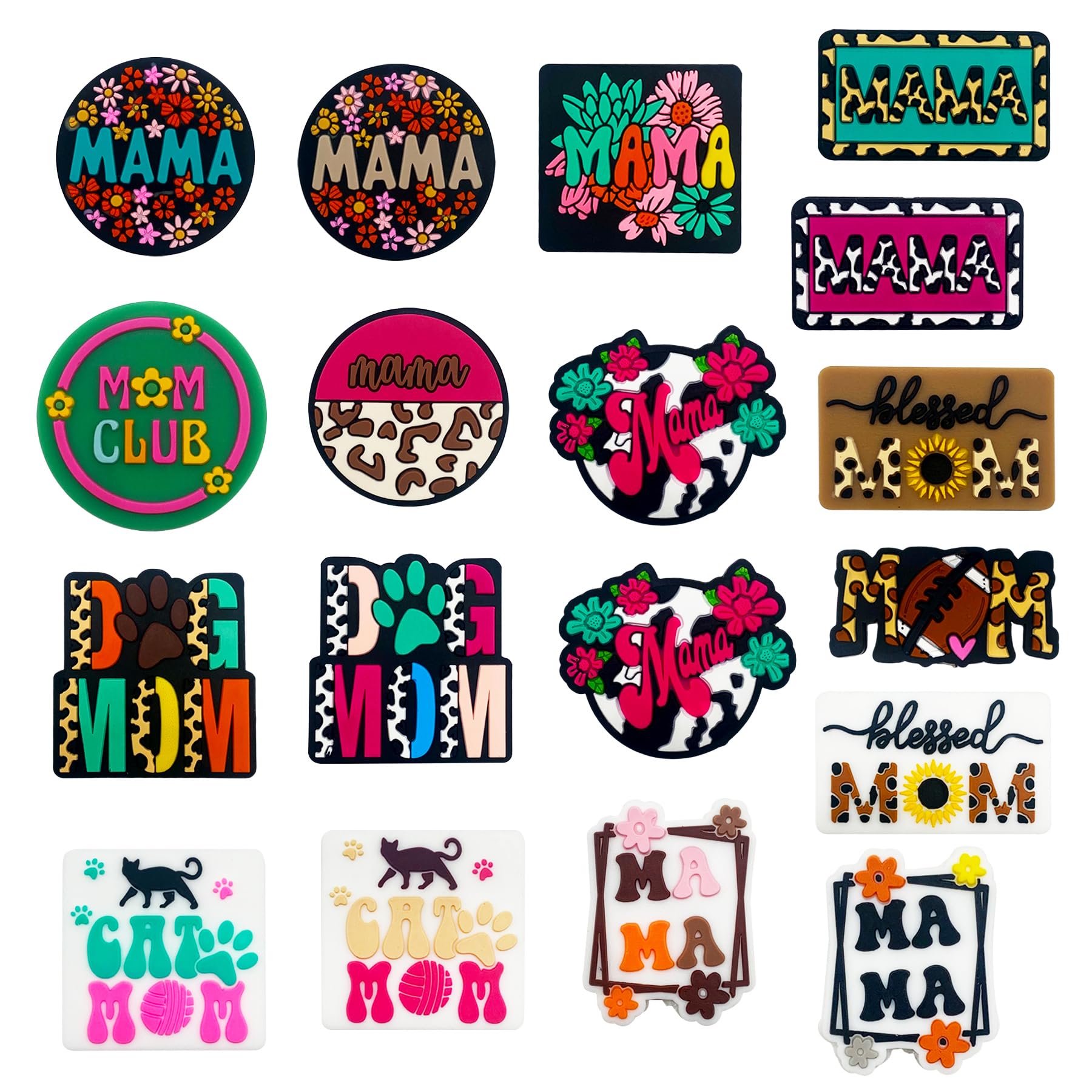 Melting Beads WEWAYSMILE 20 Pcs 15mm Silicone Beads Bulk Printed