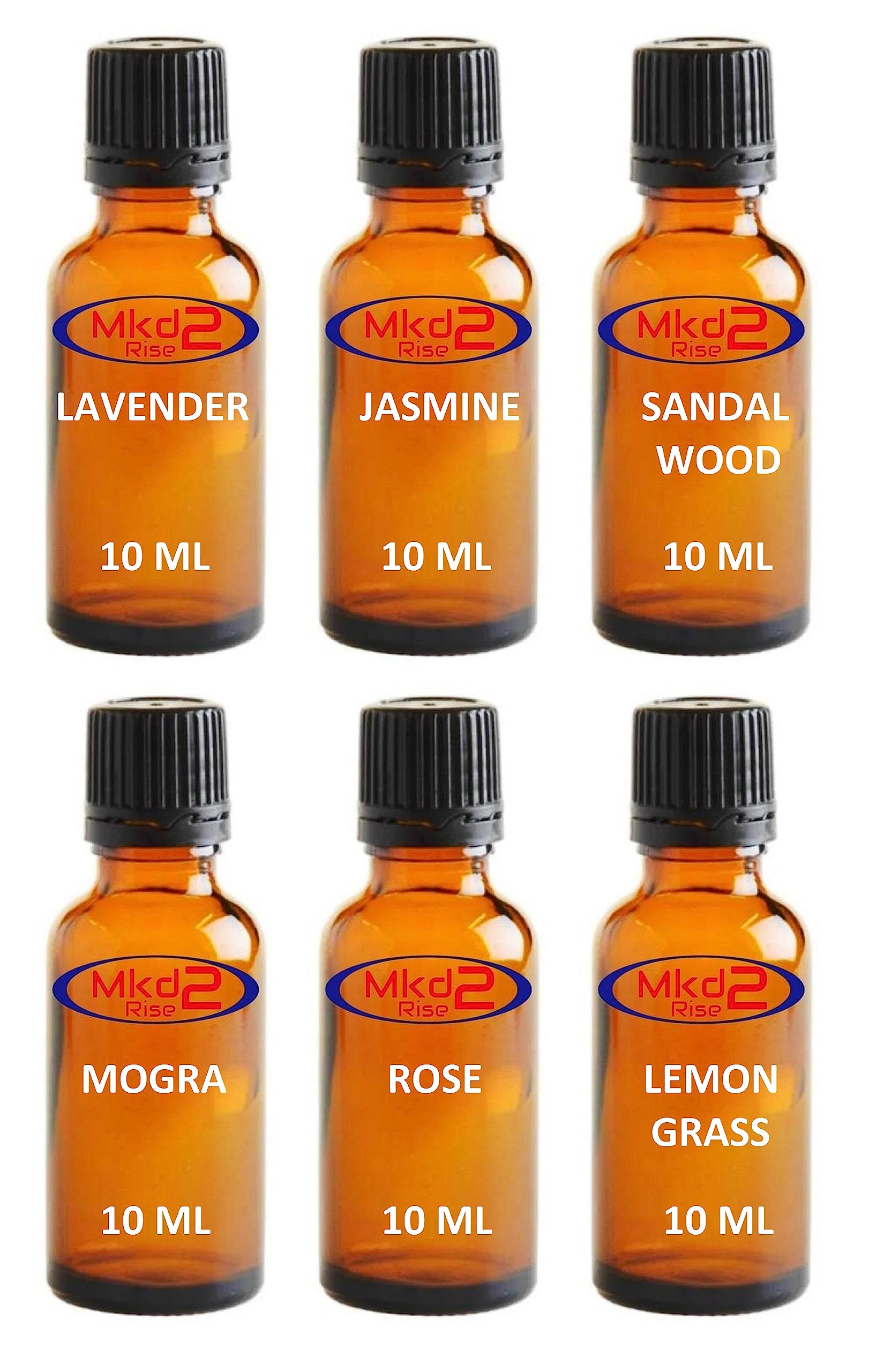 Mkd2 Rise Aroma Diffuser Oil, 10ml Each, Set of 6 (Lavender, Lemongrass, Rose, Jasmine, Sandalwood and Mogra) for Fragrance (B09GFZPVHX) Amazon Price History, Amazon Price Tracker