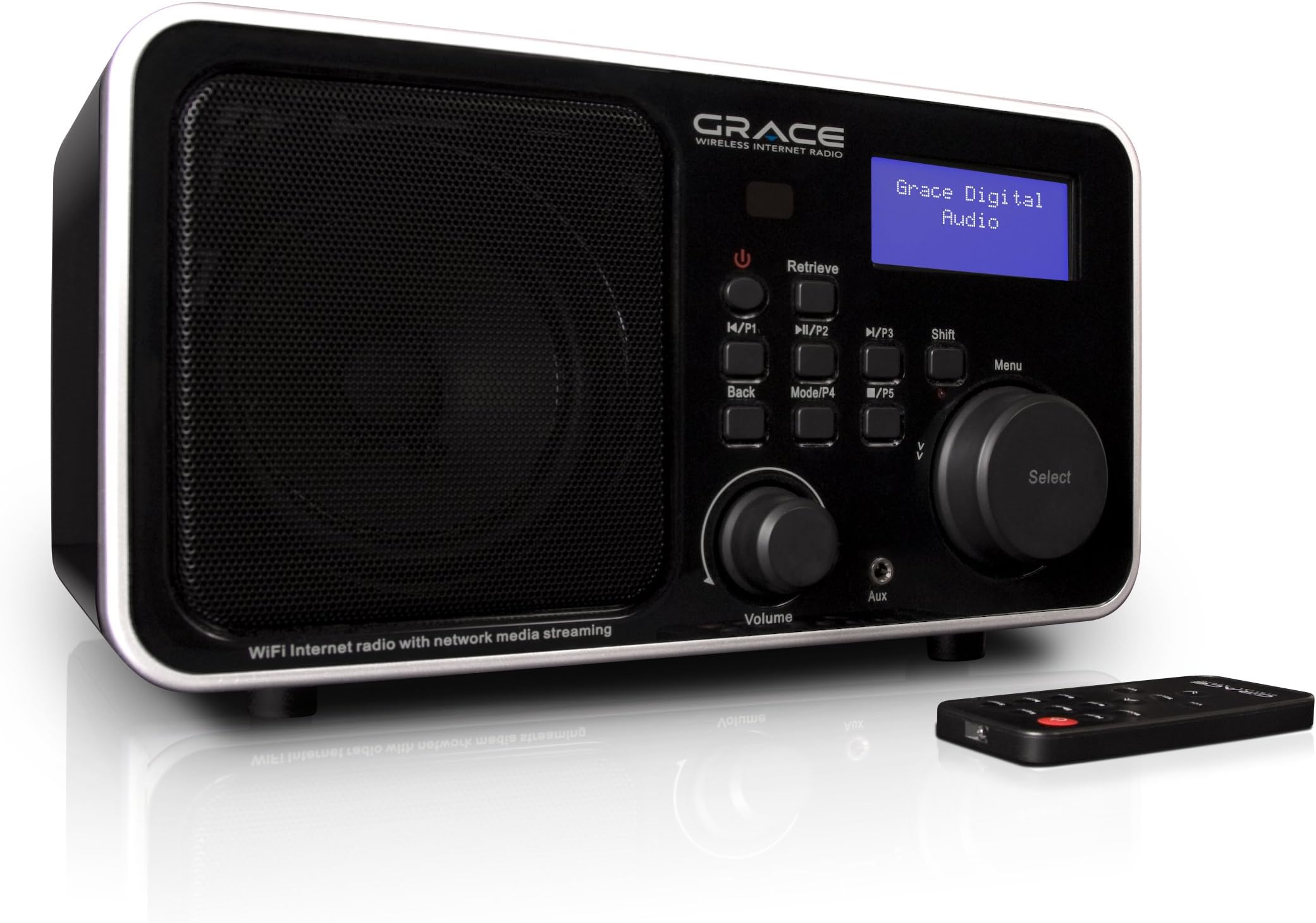 Grace Digital GDI-IR2000 WiFi Internet Radio featuring Pandora (Black)