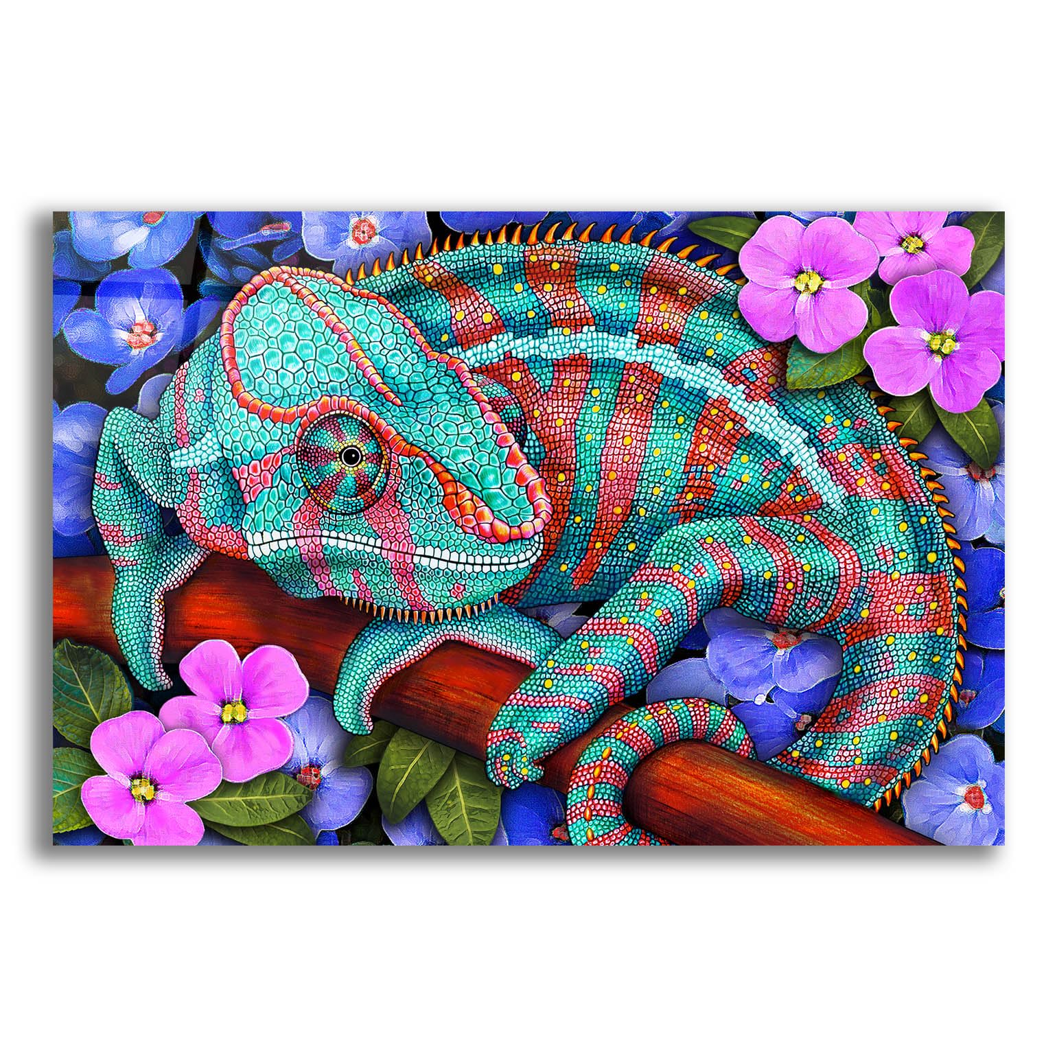 Amazon.com: Epic Art 'Panther Chameleon' by Tim Jeffs Acrylic