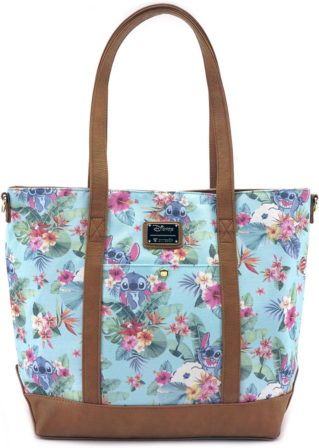 Loungefly Disney Stitch Teal Floral Crossbody Bag