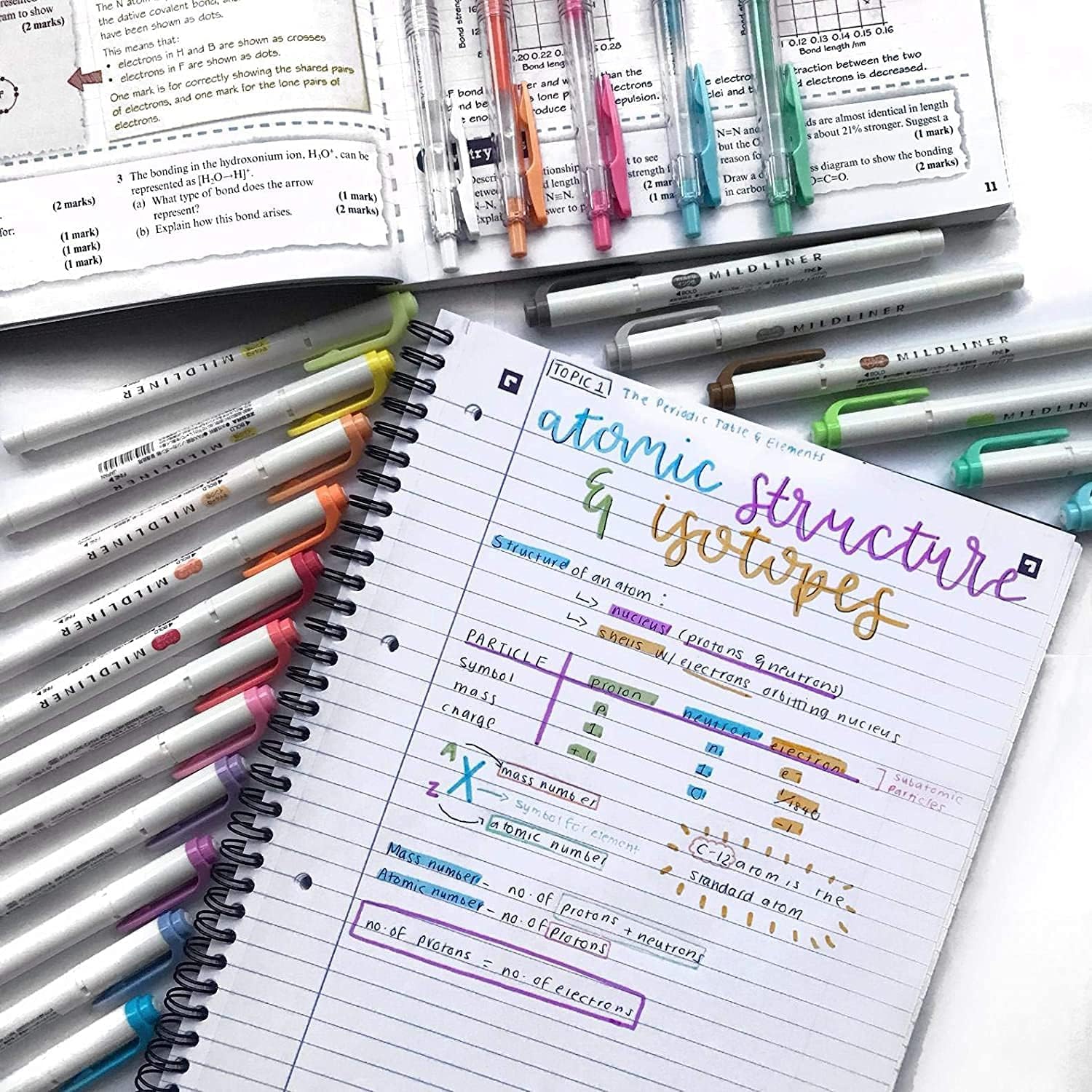 Zebra Pen Mildliner Doppelend-Textmarker, breite und feine Spitze, ideal für Bibelmarkierungen, kein Ausbluten, 18 Pastell- und neutrale Tintenfarben, 18 Stück