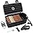 Flauno Travel Cigar Humidor - Portable Cigar Case kit with Cigar Cutter, Cigar Punch, Cigar Holder, Humidifier & Dropper, Waterproof, Crushproof, Airtight (Holds up to 15 Cigars)