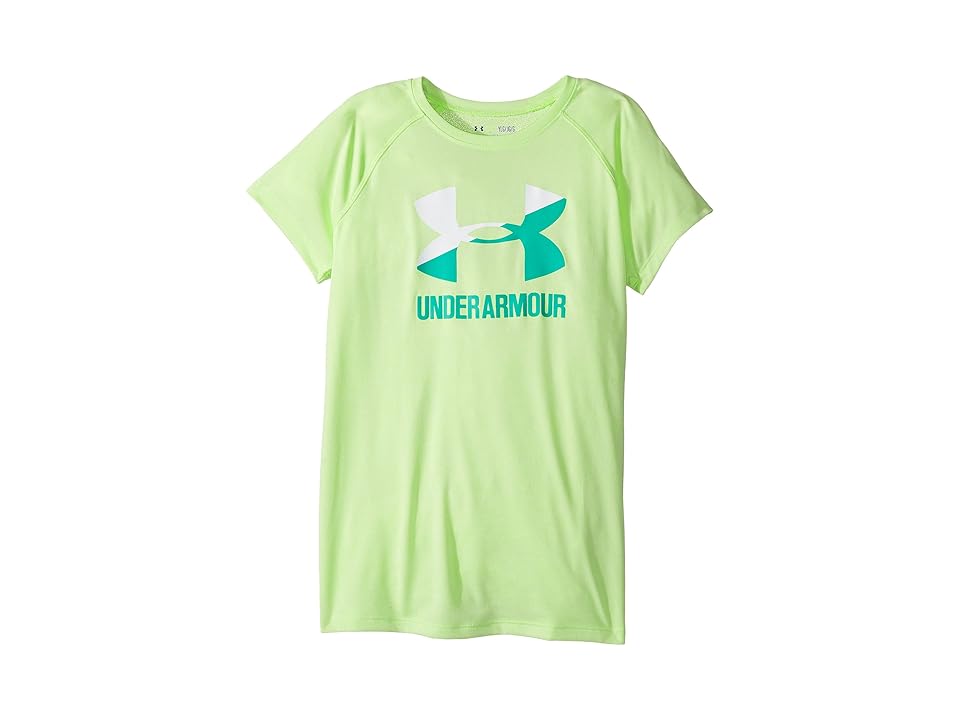 

Under Armour Kids UA Novelty Big Logo Short Sleeve Tee (Big Kids) (Summer Lime/White) Girl's T Shirt, Green