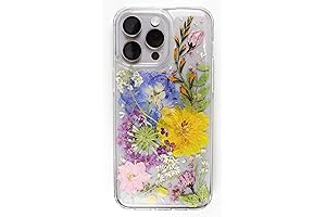 Dried Pressed Flowers Phone Case for iPhone 15 Pro Max