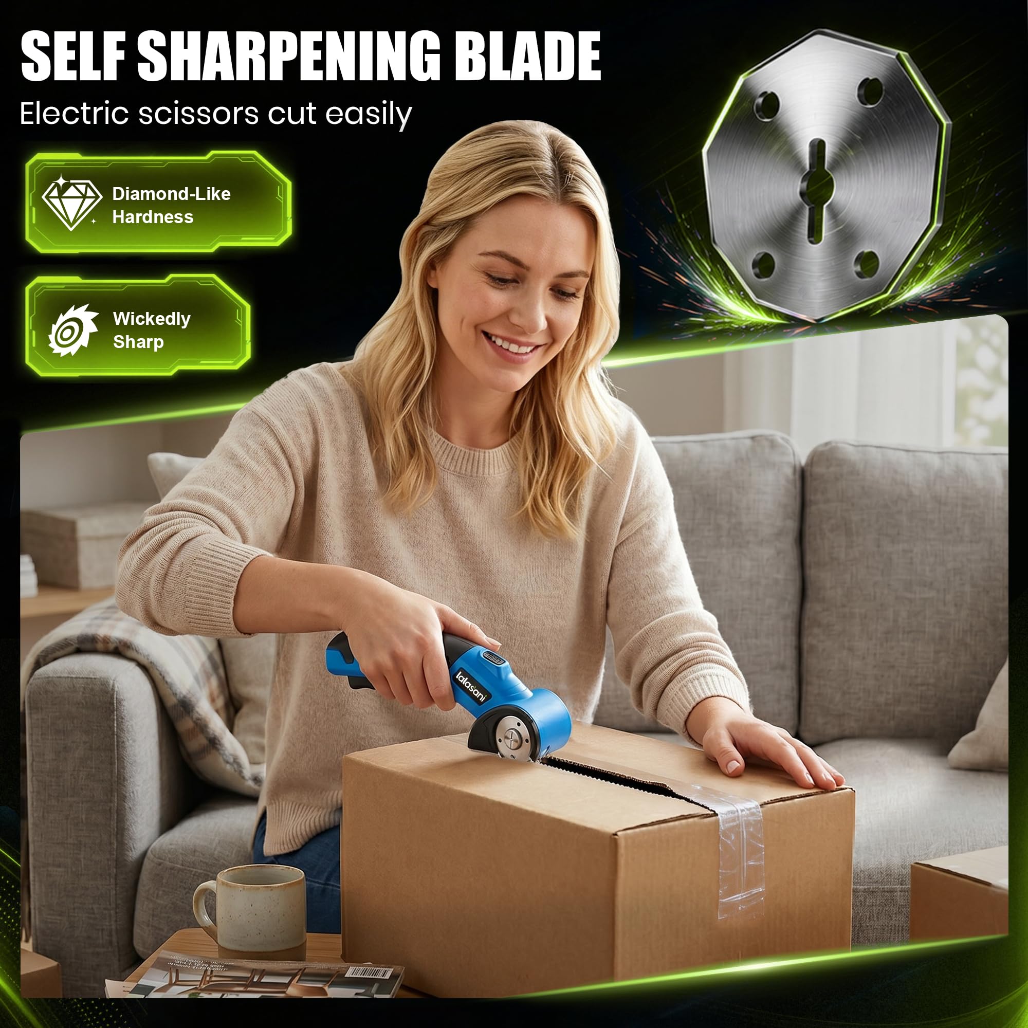 Cordless Electric Scissors - Cut Cardboard & More! -6 Cordless Electric Scissors - Cut Cardboard & More! -6
