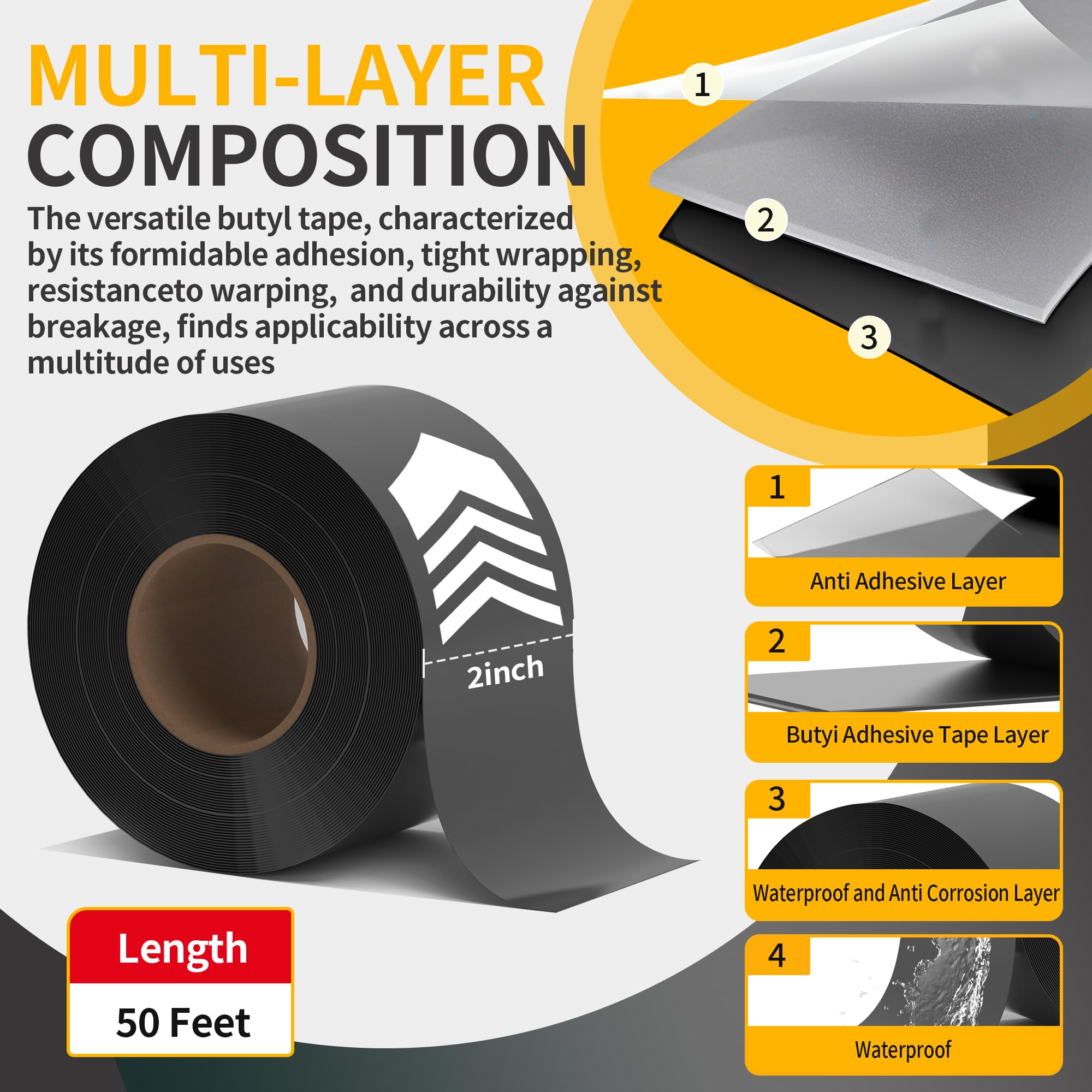 Butyl Joist Tape for Decking, 2