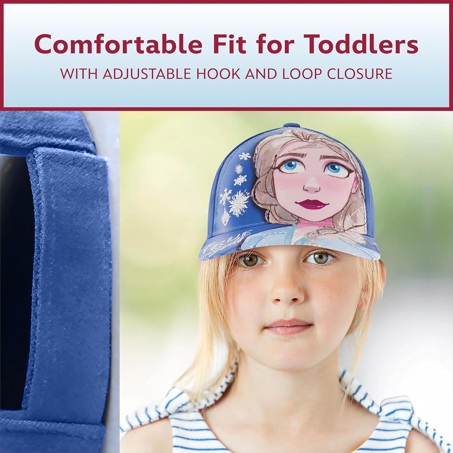 Disney Girls Baseball Cap, Frozen Elsa & Anna Adjustable Toddler 2-4 Or Girl Hats for Kids Ages 4-7 - Image 4