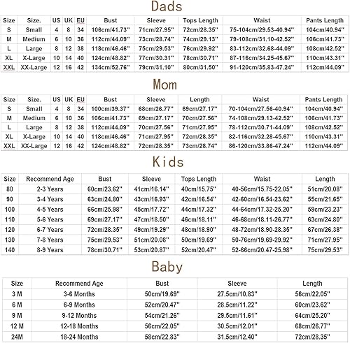 Miniatura 7 de Pijamas de Navidad para la familia, conjunto a juego de camisetas de manga larga y pantalones, camisones navideños con Feliz Navidad