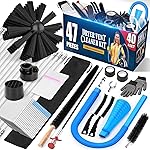 Sealegend 47-Pieces 40-Feet Dryer Vent Cleaner Kit, Dryer Cleaning Tools, Include Omnidirectional Blue Dryer Lint Vacuum Attachment, Dryer Vent Brush, Universal Vacuum & Dryer Adapters