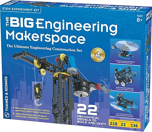 Thames & Kosmos Big Engineering Makerspace Kit de ciencia 22 lecciones y experimentos de física Finalista del premio Juguete del Año Educación
