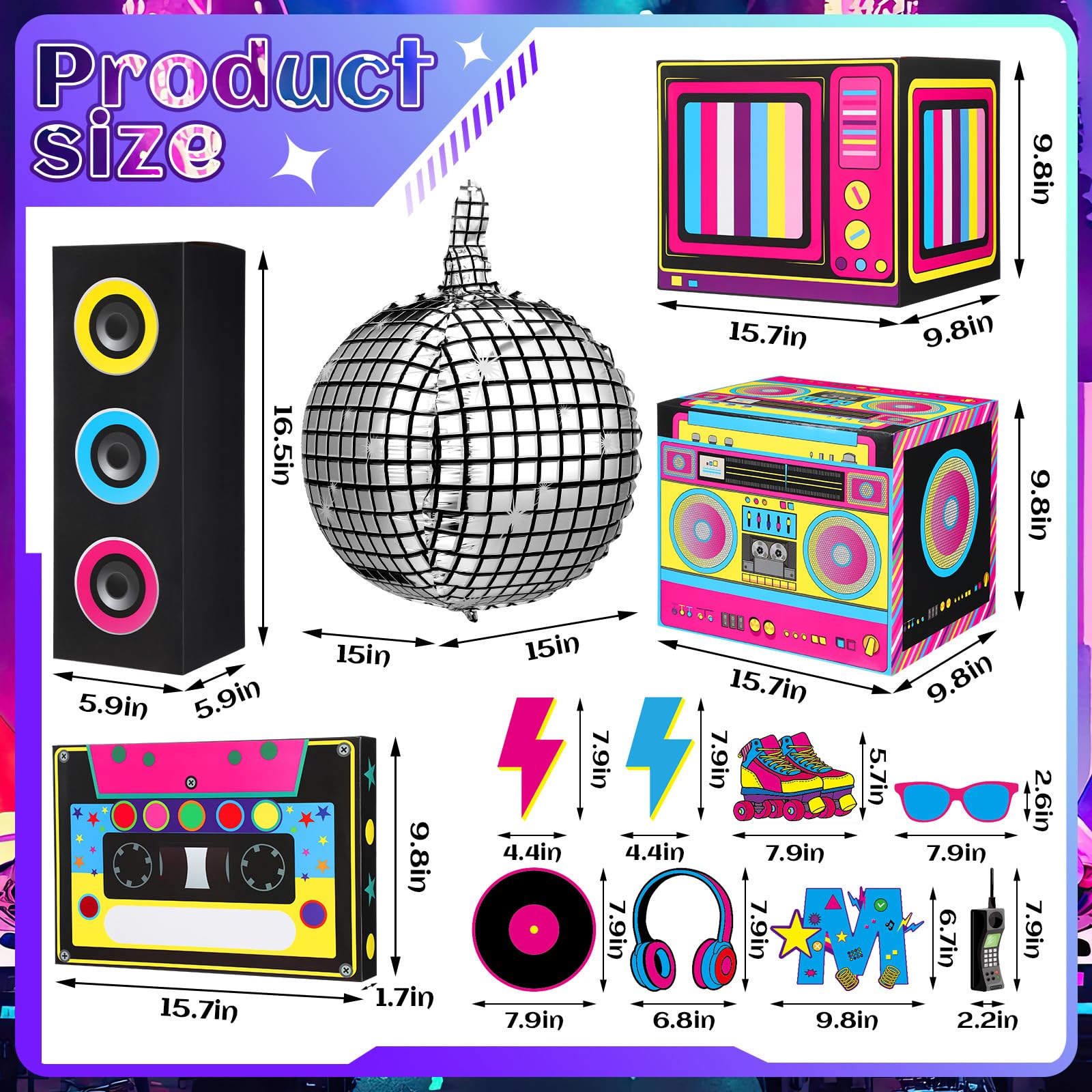 Amazon.com: Saypacck 14PCS 80s 90s Party Decorations, Hip Hop