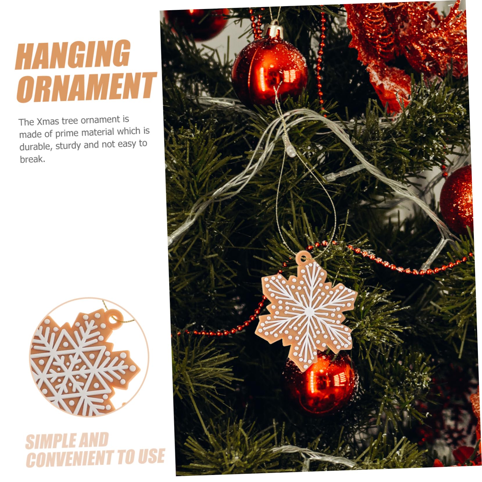 TOPBATHY 100 Pièces Pendentif Flocon de Neige décoration de noël à la Maison décor Suspendu de noël Decoration pour Sapin de Noel Christmas Tree Decorations de Bonbons Le PVC