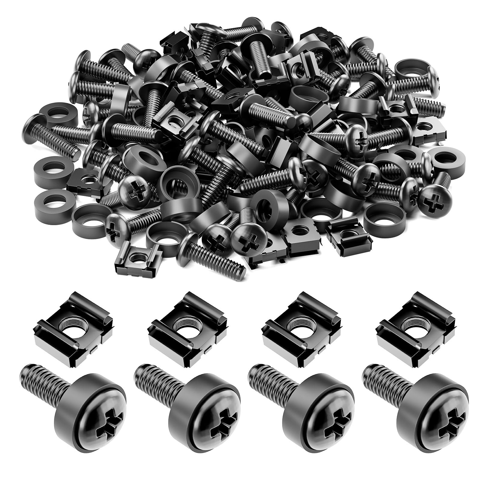 iwillink 50 Set M6 x 20mm Rack Screws and Cage Nuts Kit
