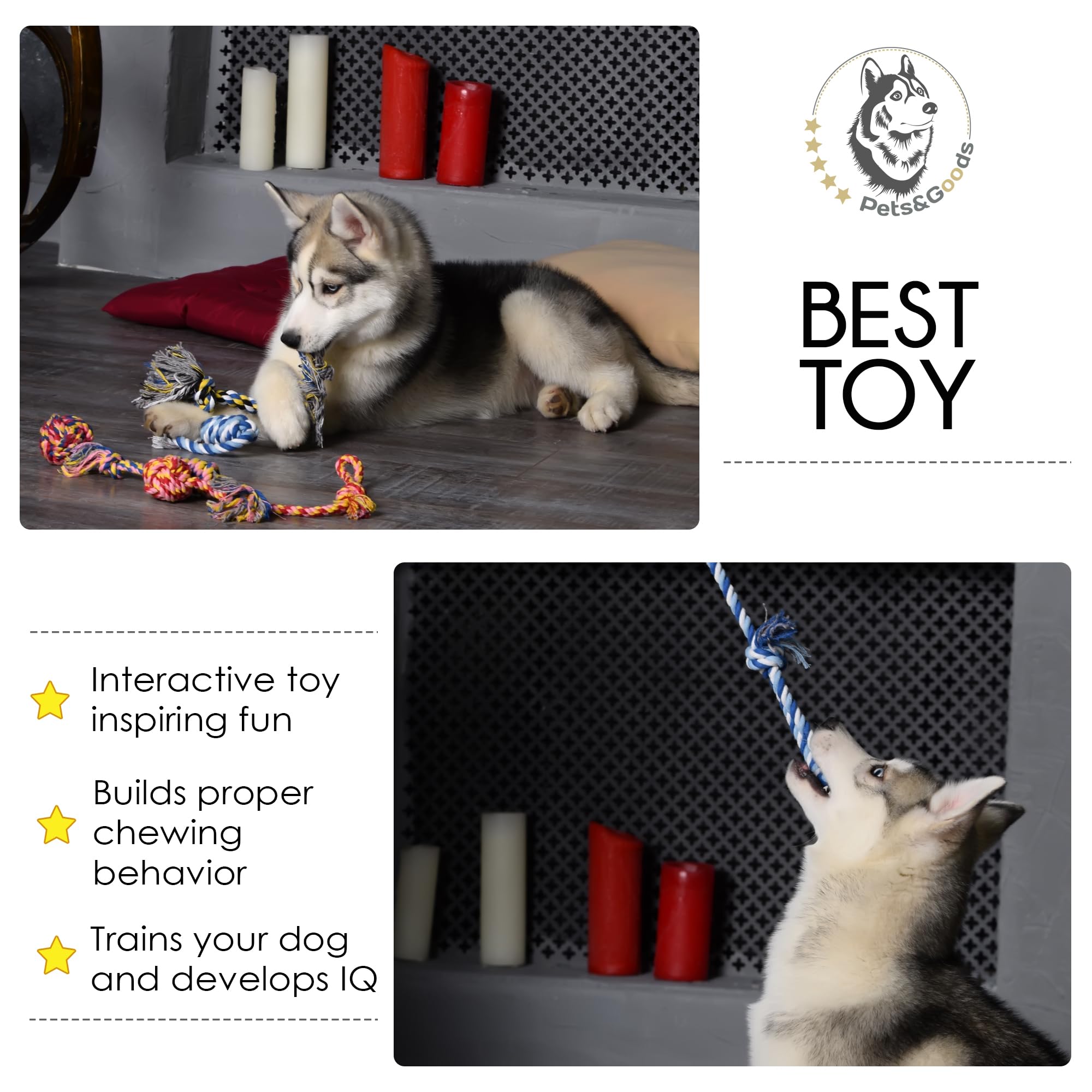 Juguetes para Perros – Juguetes para Masticar Perros – Juguetes para dentición de Cachorros –…
