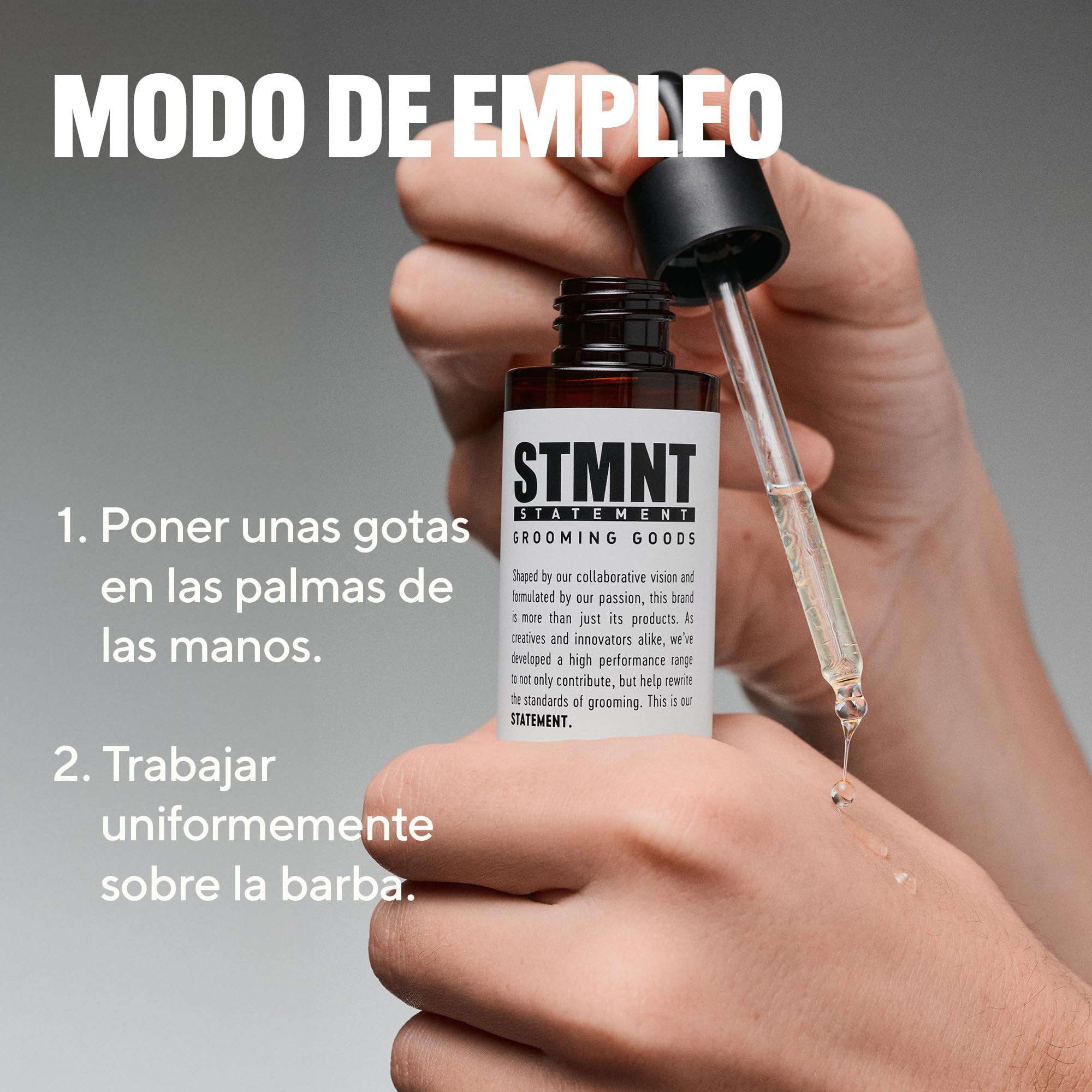 STMNT STATEMENT GROOMING GOODS Beard Oil - Aceite Barba Hombre - Hidratante - Natural - Cítricos y Madera 50 ml