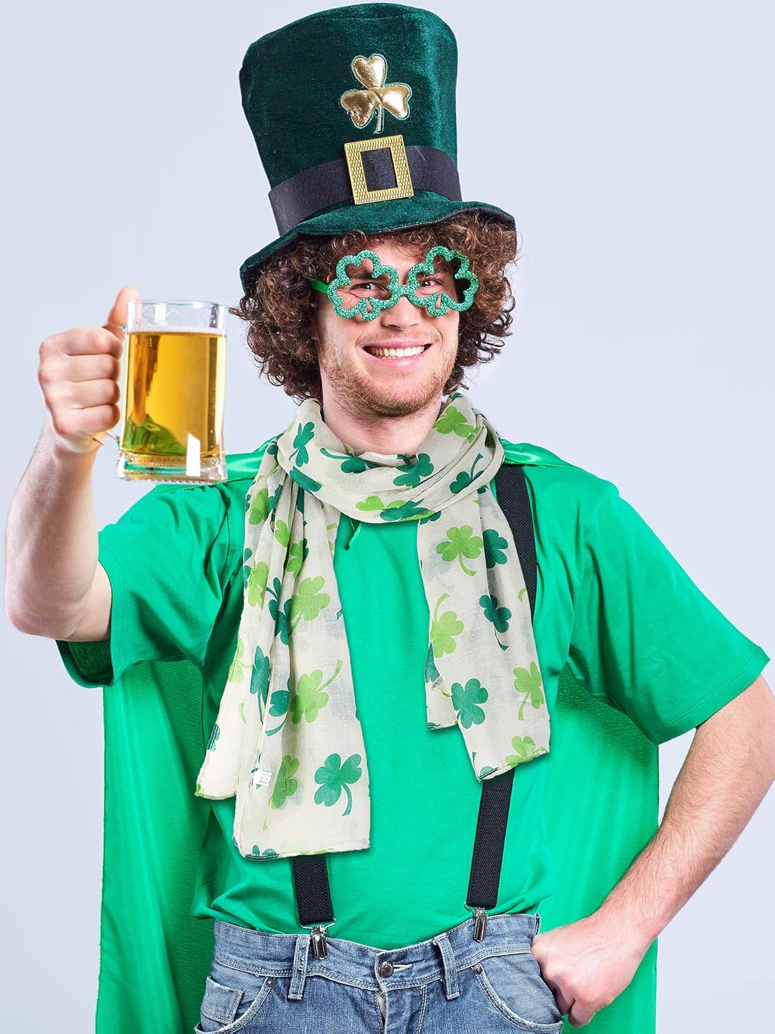 Skylety 3 Pcs St. Patrick's Day Printed Scarf Long Shamrock Shawl Irish Theme Scarf for Saint Patricks Day Outfit Women - Image 6