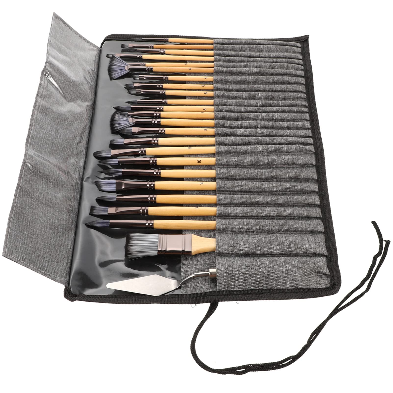 EXCEART Set de 24 Pinceaux D’Art en Bois et Nylon pour Peinture Artistique