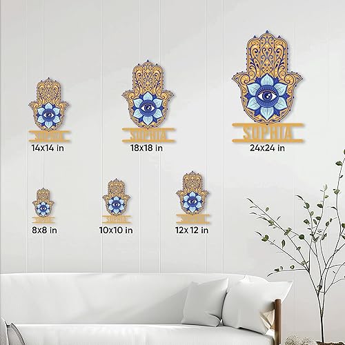 Miniatura 4 de Letrero de metal personalizado contra el mal de ojo, símbolo de protección personalizado, pared, valla, porche, patio, hogar, oficina, decoración