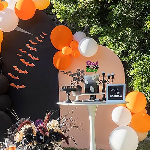 Miniatura 19 de Gyufise 24 adornos para cupcakes de Halloween con calabaza, fantasma, purpurina negra, decoraciones para cupcakes para niños, decoración de fiesta