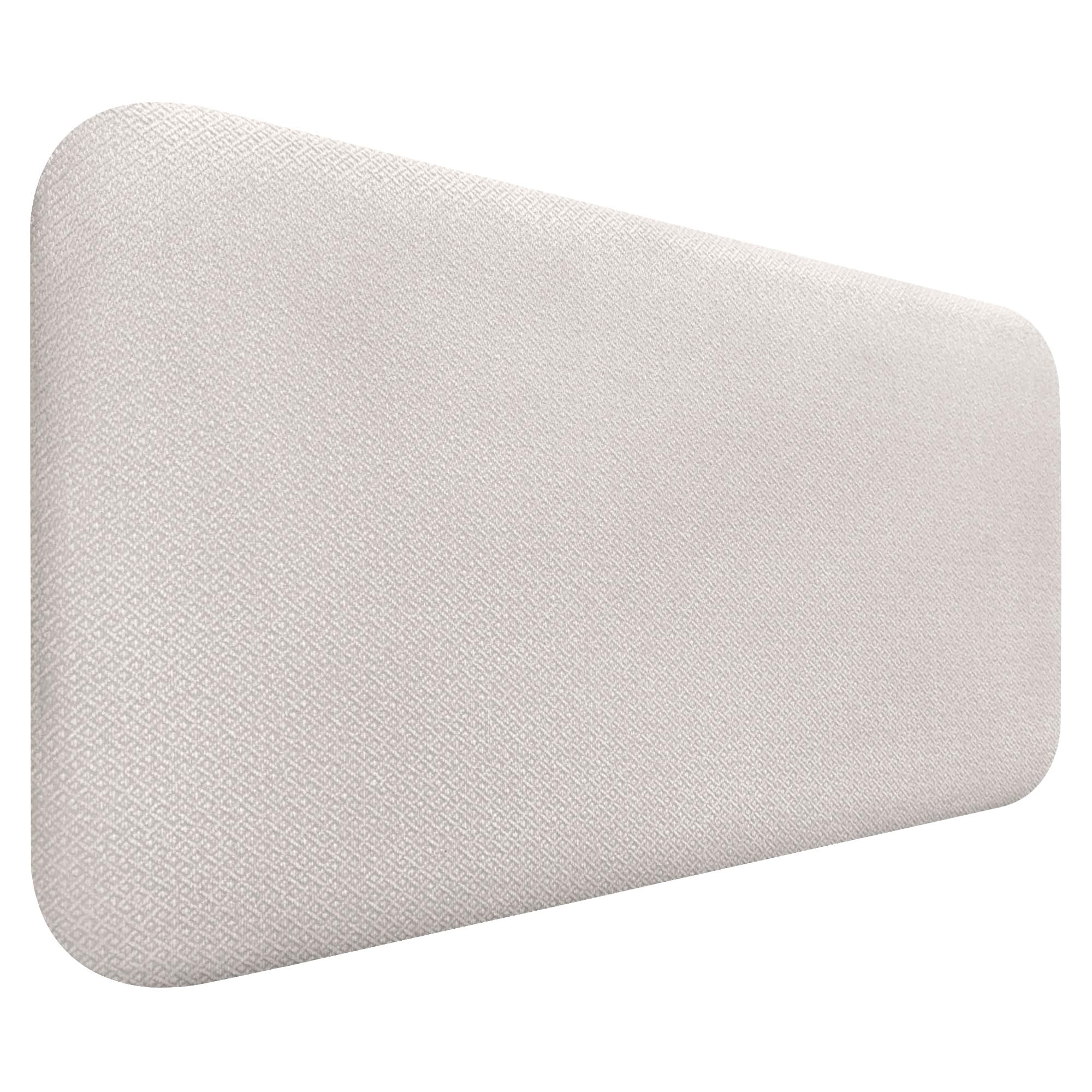DHOME Cabecero Tapizado Liso Redondeado Luxury Edition para Pared Acústicos Cabeceros Absorbentes Cabezal Cama Dormitorio (Silver Nacar, 95cm)