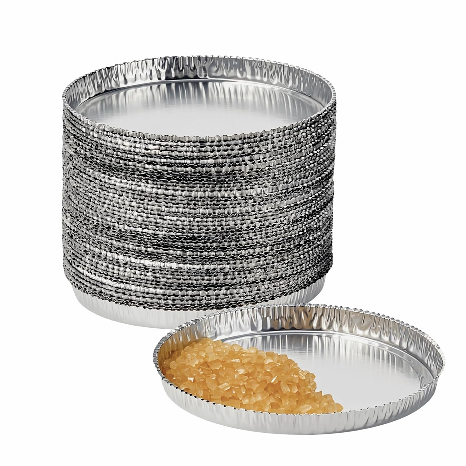 Aluminum Foil Pans 90mm, Foil Trays for Moisture Analyzer, 50pcs