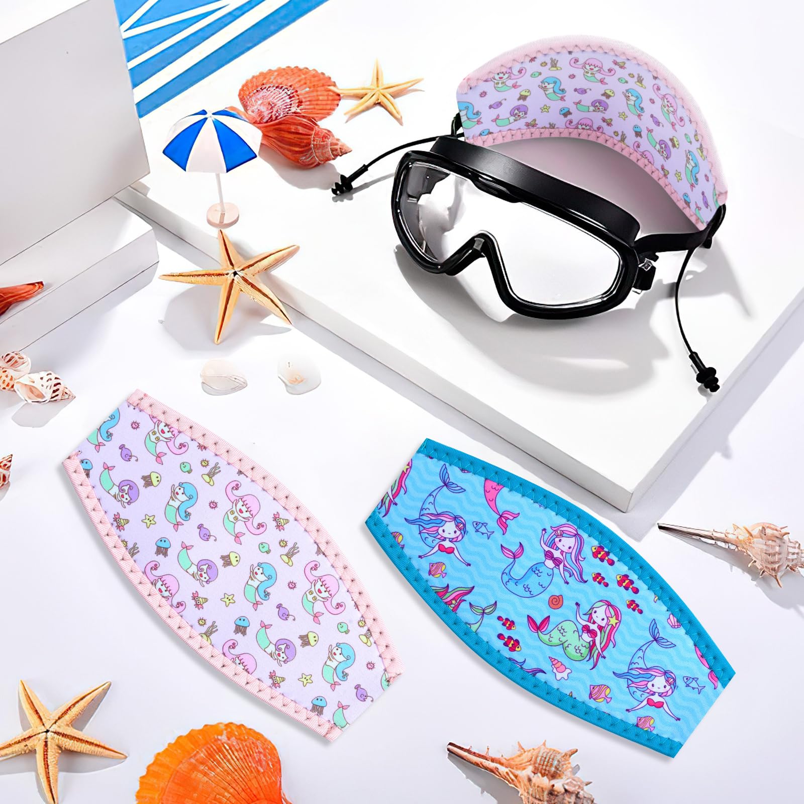 2PCS Cinturino per Maschera da Immersione, Cinturino Maschera in Neoprene, Cinturino per Maschera Sub, Cinghia per Maschera Subacquea Unisex, Cinturino per Avvolgimento da Immersione, per Sport Acquat