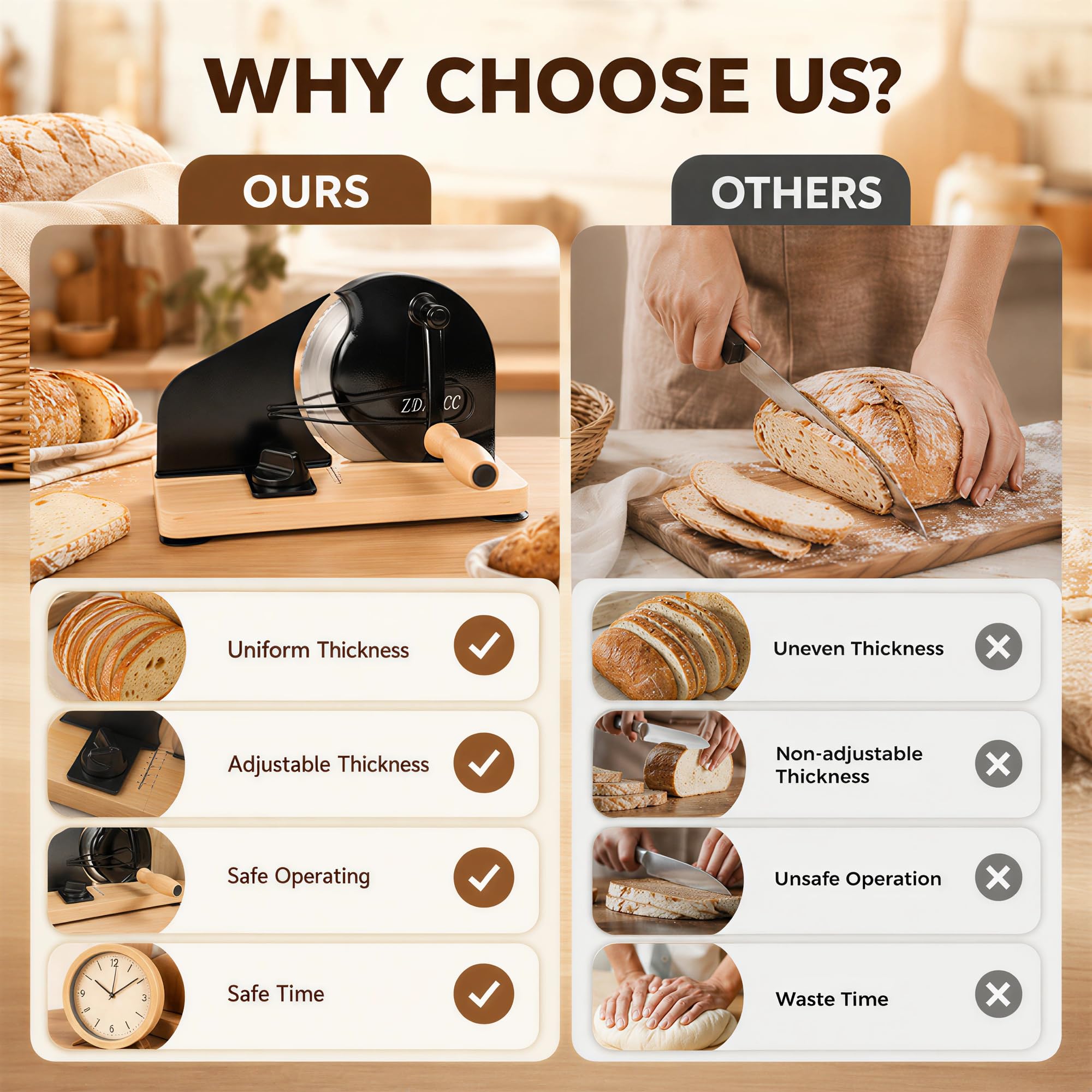 Manual Bread Slicer - Perfect Slices Every Time -3