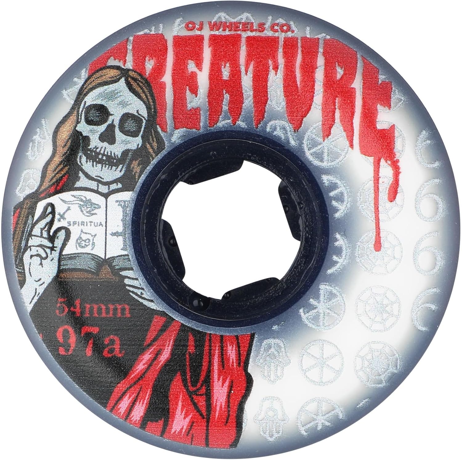 OJ 54mm The Book of Bloodsuckers White 97a Skateboard Wheels