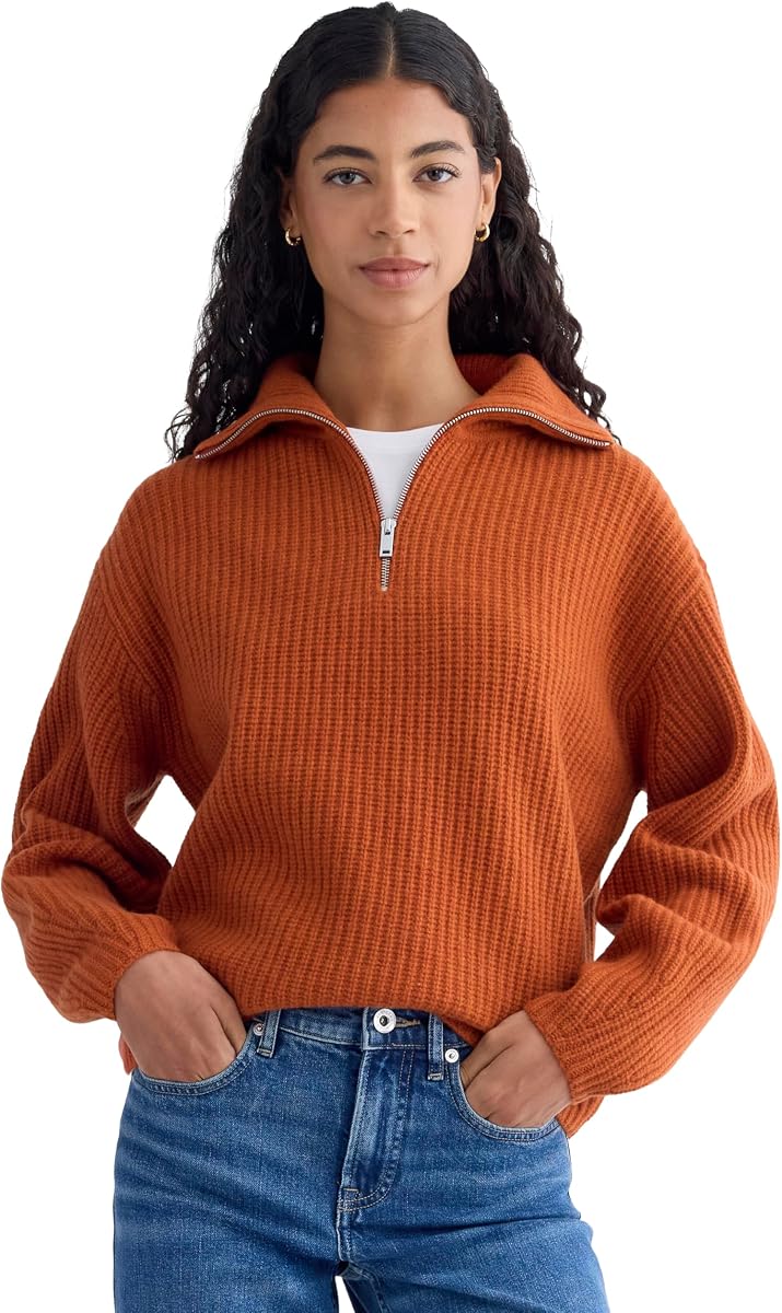 Everlane Women's Everlane The Half-Zip Sweater in Luxe Merino