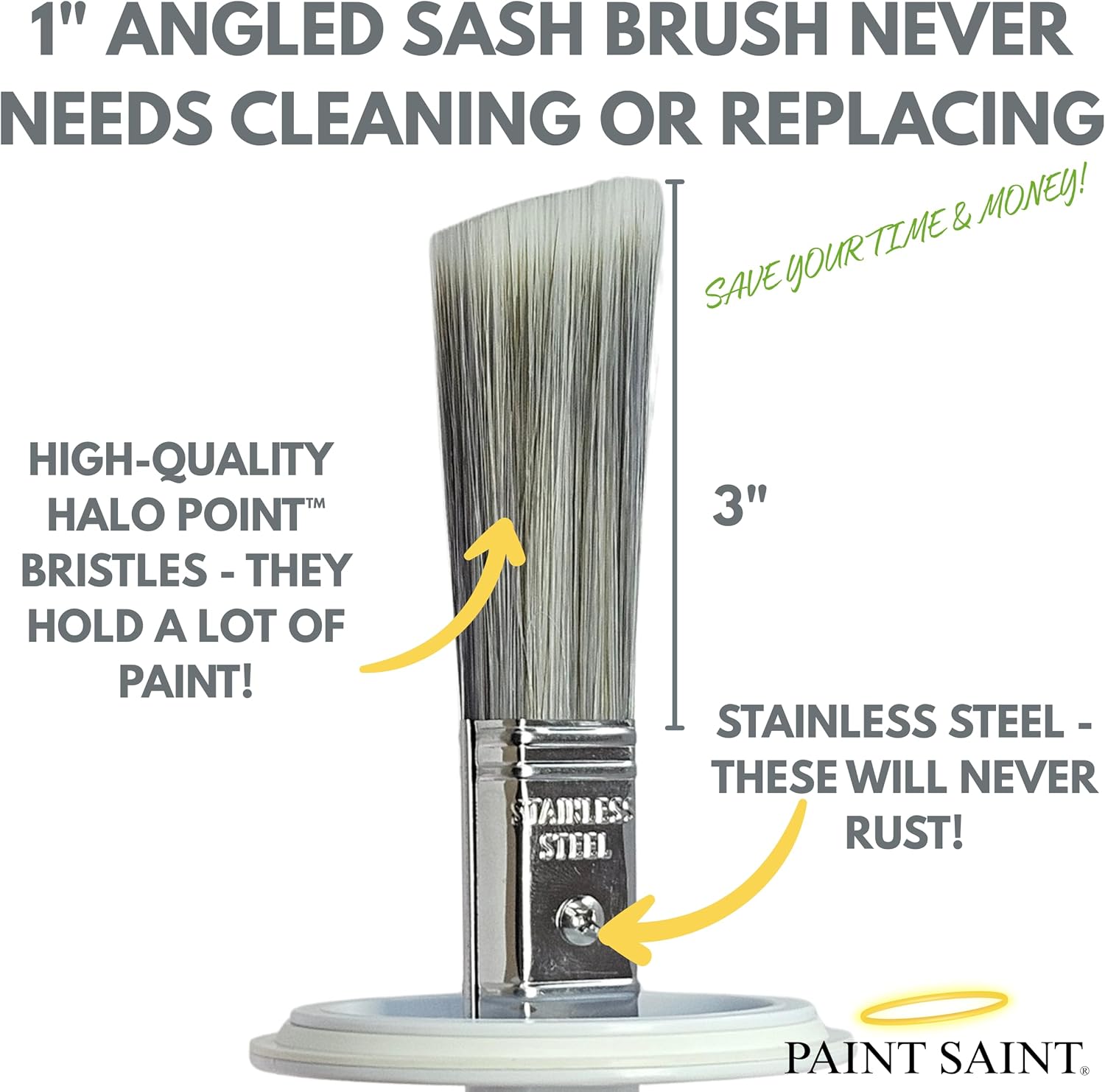 Paint Saint – 10 Airtight Touch Up Containers with Built-in Brush | Mess-Free Storage | Quick, Satisfying Touch Ups | Perfect for Homeowners or Industrial & Commercial Property Managers (10)