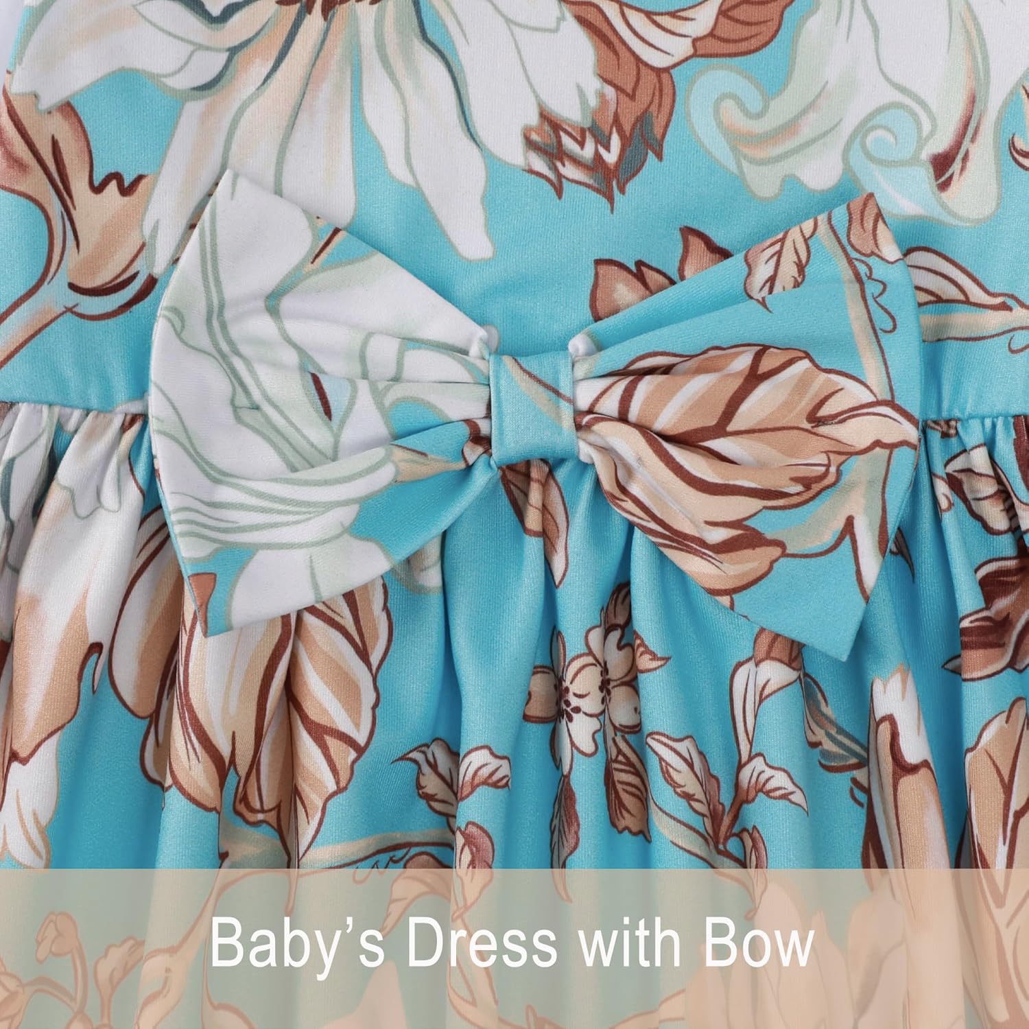 Mommy and Me Floral Dresses Mother Daughter Matching Short Sleeve Tshirt Midi Dress Crew Neck Outfits with Pockets - Image 7