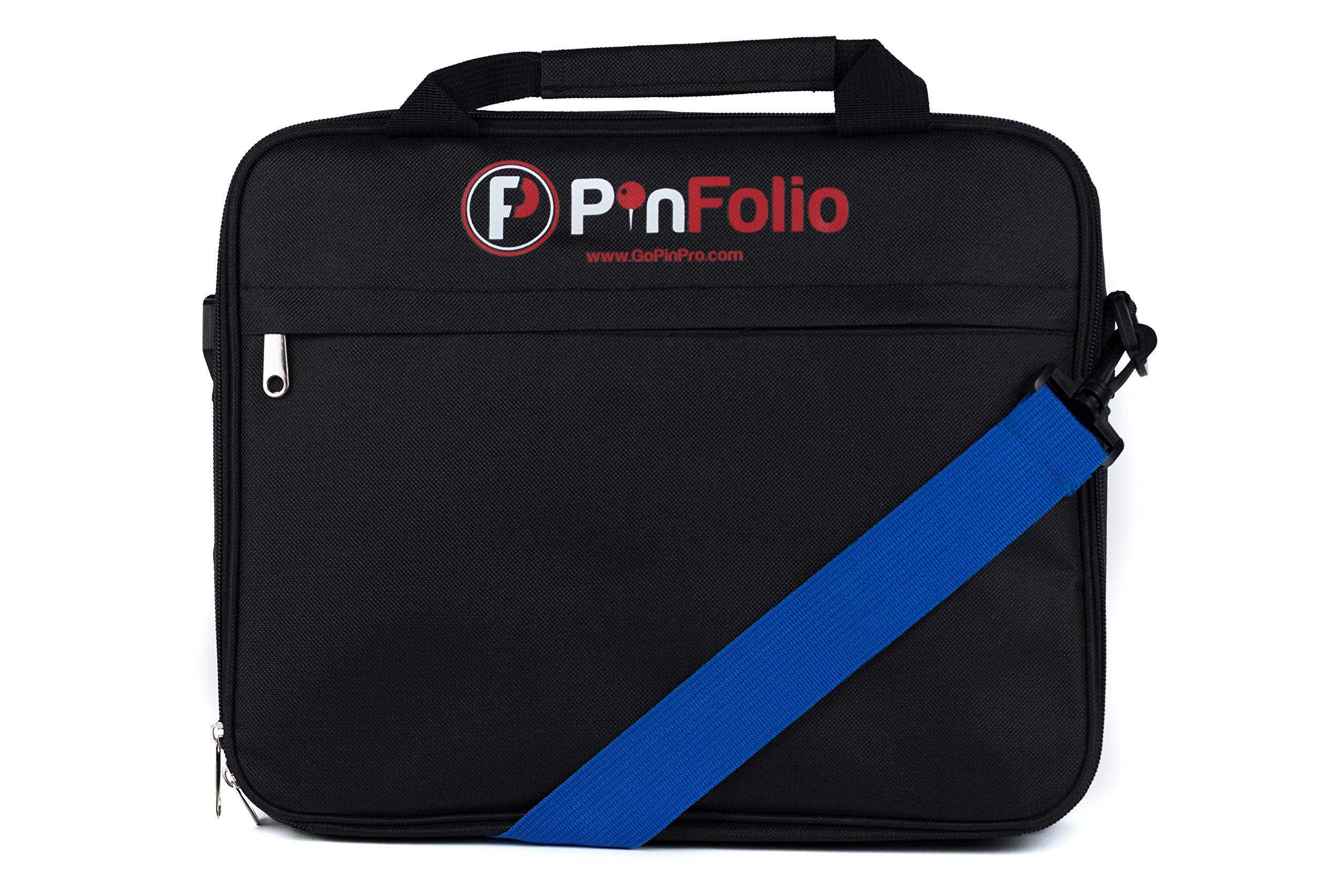 PinFolio Pro Pin Display Bag, Large Sports Pin Book Designed for Storage & Easy Trading Up to 1,000 1-Inch Enamel Pins (Blue)