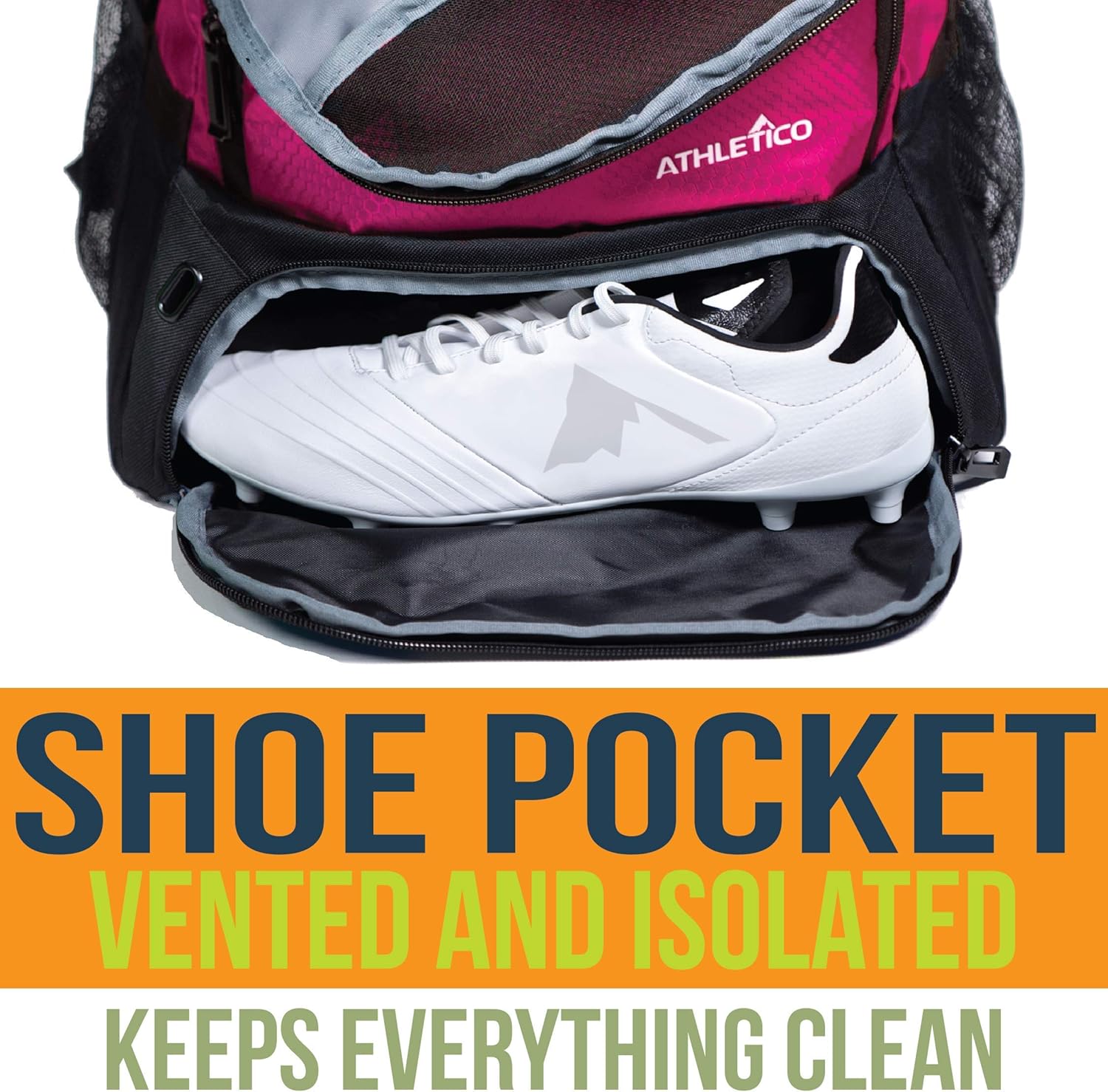 Athletico Youth Soccer Bag - Soccer Backpack & Bags for Basketball, Volleyball & Football | Includes Separate Cleat and Ball Compartment - Image 4