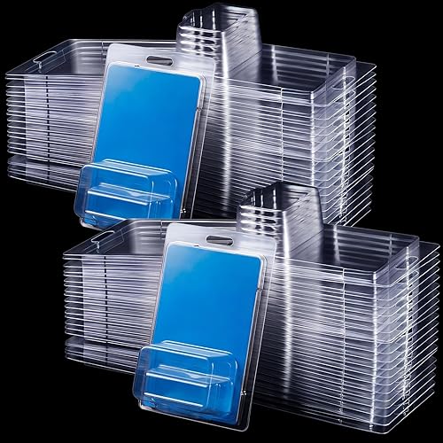 Wesiti Paquete de 48 protectores de plástico compatibles con Hot Wheels modelo Car Clamshell casos vitrina protectora transparente modelo blíster de