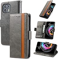 Vista 92 de Funda para Honor X7, Funda para Honor Play 30+ Plus Funda de piel sintética con ranuras para tarjetas Funda con soporte abatible Rojo