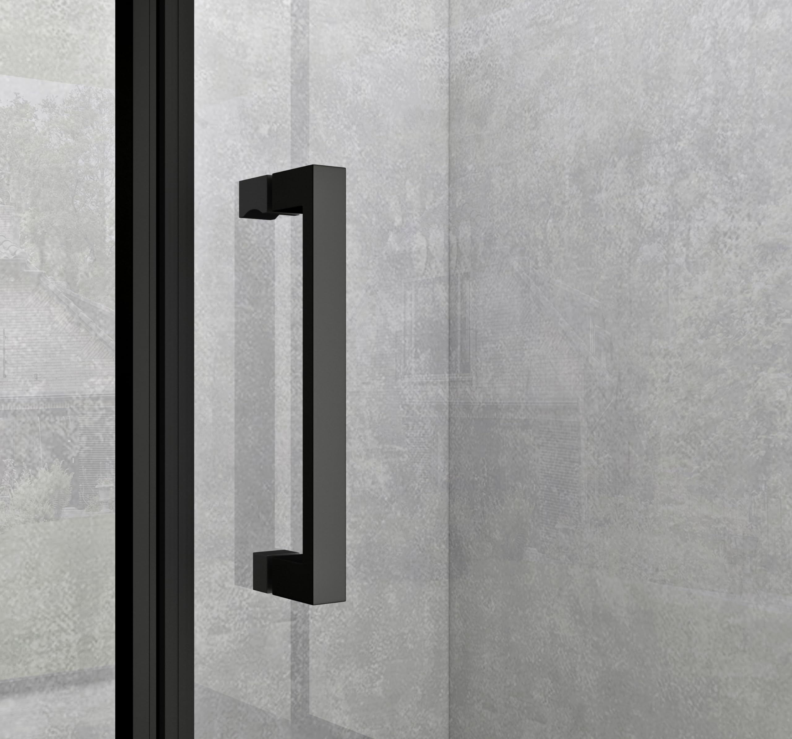 Mai & Mai Cabine de Douche Noir en Angle sans Receveur 100x100x195cm